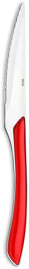 Amefa ECLAT Besteck Set , Rot , Essbesteck 24-teilig , für 6 Personen , Edelstahl rostfrei , hochwer