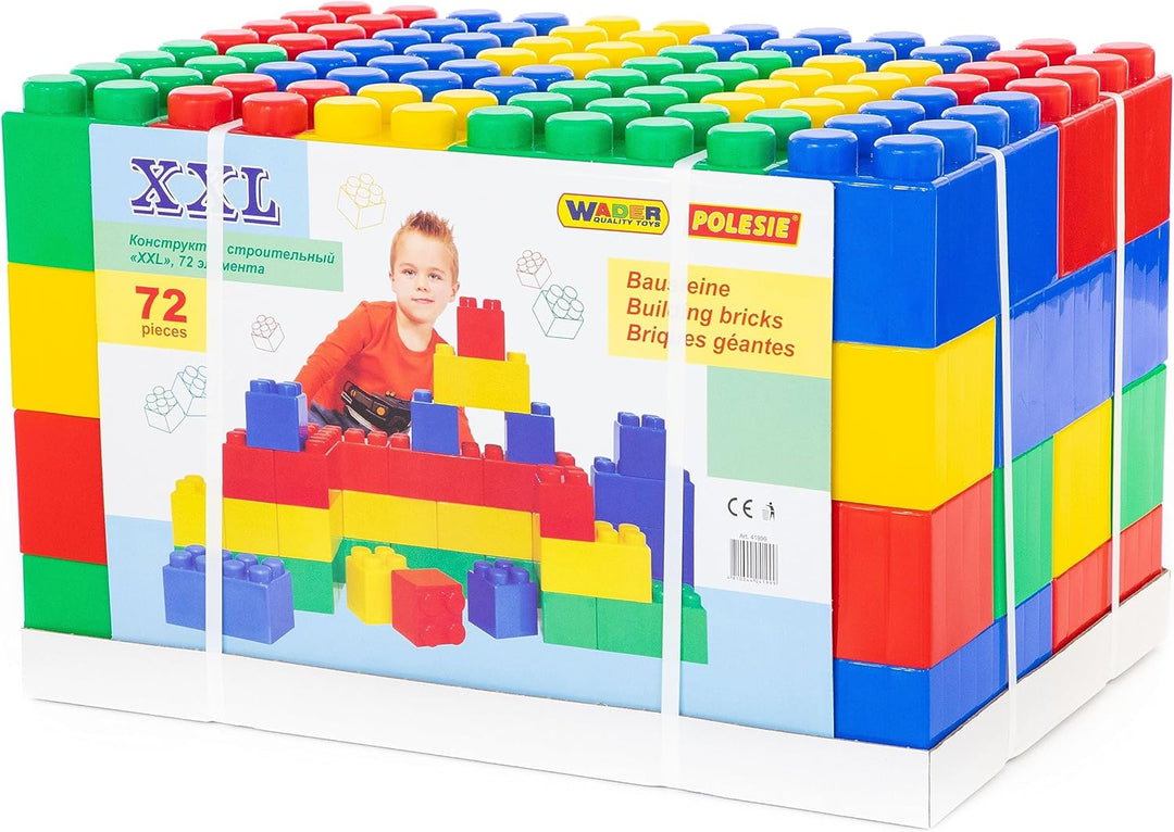 Wader Quality Toys Bausteinblock XXL, 72 Teile