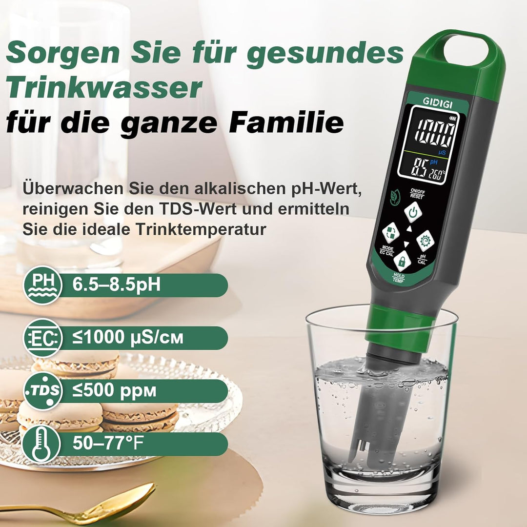 pH Messgerät für Hydrokulturen, pH Messgerät für Pool, TDS EC Messgerät mit Farbdisplay, pH Wert Was