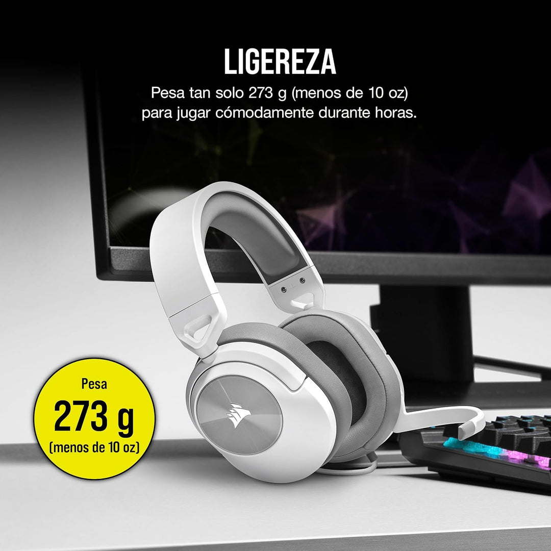 Corsair HS55 Stereo Gaming Headset White HS55 STEREO Weiss, HS55 STEREO Weiss