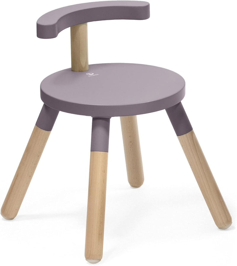 Stokke MuTable Stuhl, Lilac - 2023 Neugestaltung - Anpassbare Sitzhöhe & entfernbare Rückenlehne - H