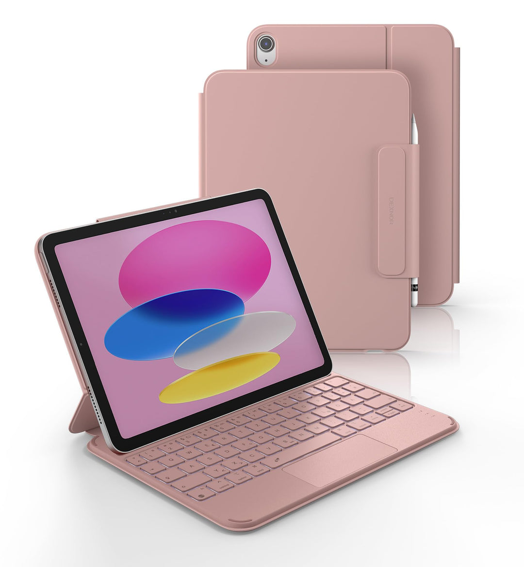 Dexnor Hülle mit Tastatur für iPad 11 Generation A16/10 Generation (11/10.9 Zoll, 2025/2022), Magnet