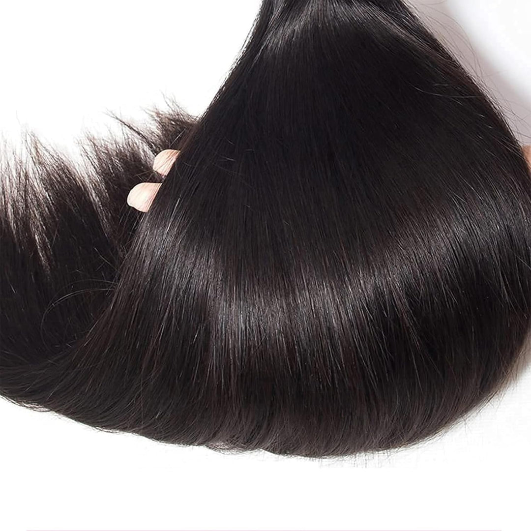 RICHAIR Straight Human Hair Bundles, 2 Bundles, 16 Inches (40.64 cm), 50g/Bundle(100g Total), Brazil