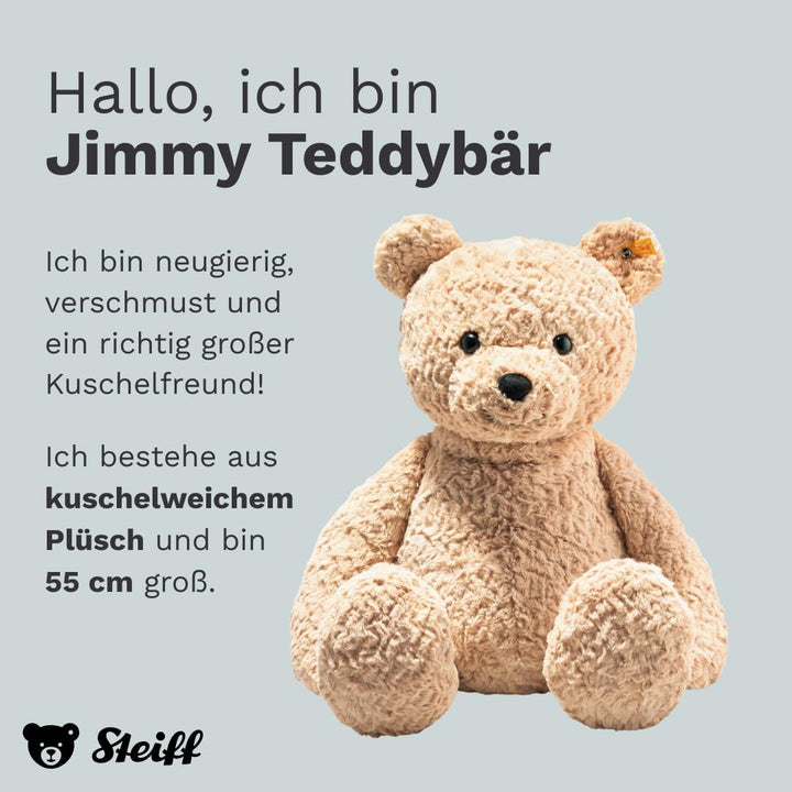 Steiff 067181 Teddybär Jimmy - 55 cm - Kuscheltier - Hellbraun