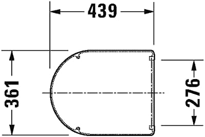 Duravit WC-Sitz passend zu Starck 2, Happy D. und Darling, Toilettendeckel aus Urea-Duroplast, Klode