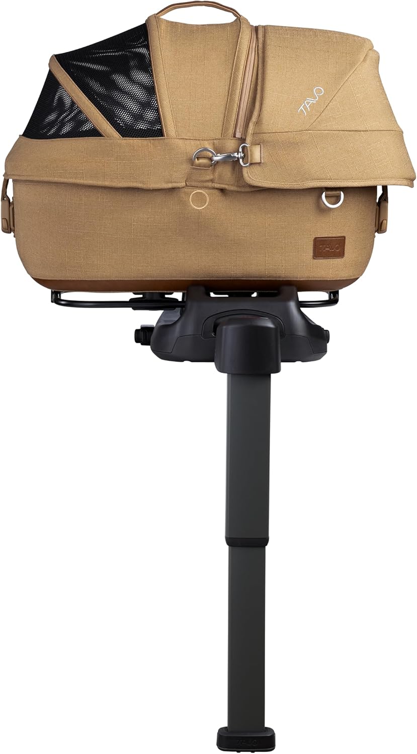 Tavo Maeve Small Flex‑Griff Haustier‑Autositz mit ISOFIX‑Bodenplatte, 2 Matratzenauflagen, Geeignet