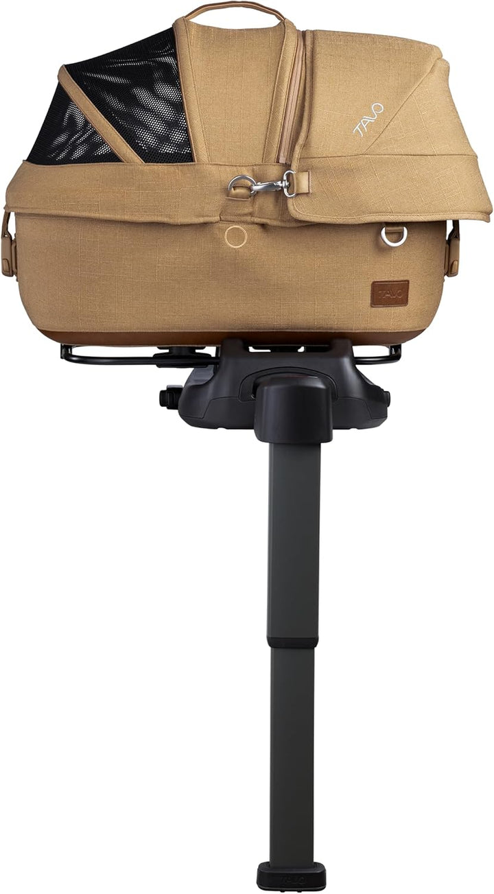 Tavo Maeve Small Flex‑Griff Haustier‑Autositz mit ISOFIX‑Bodenplatte, 2 Matratzenauflagen, Geeignet