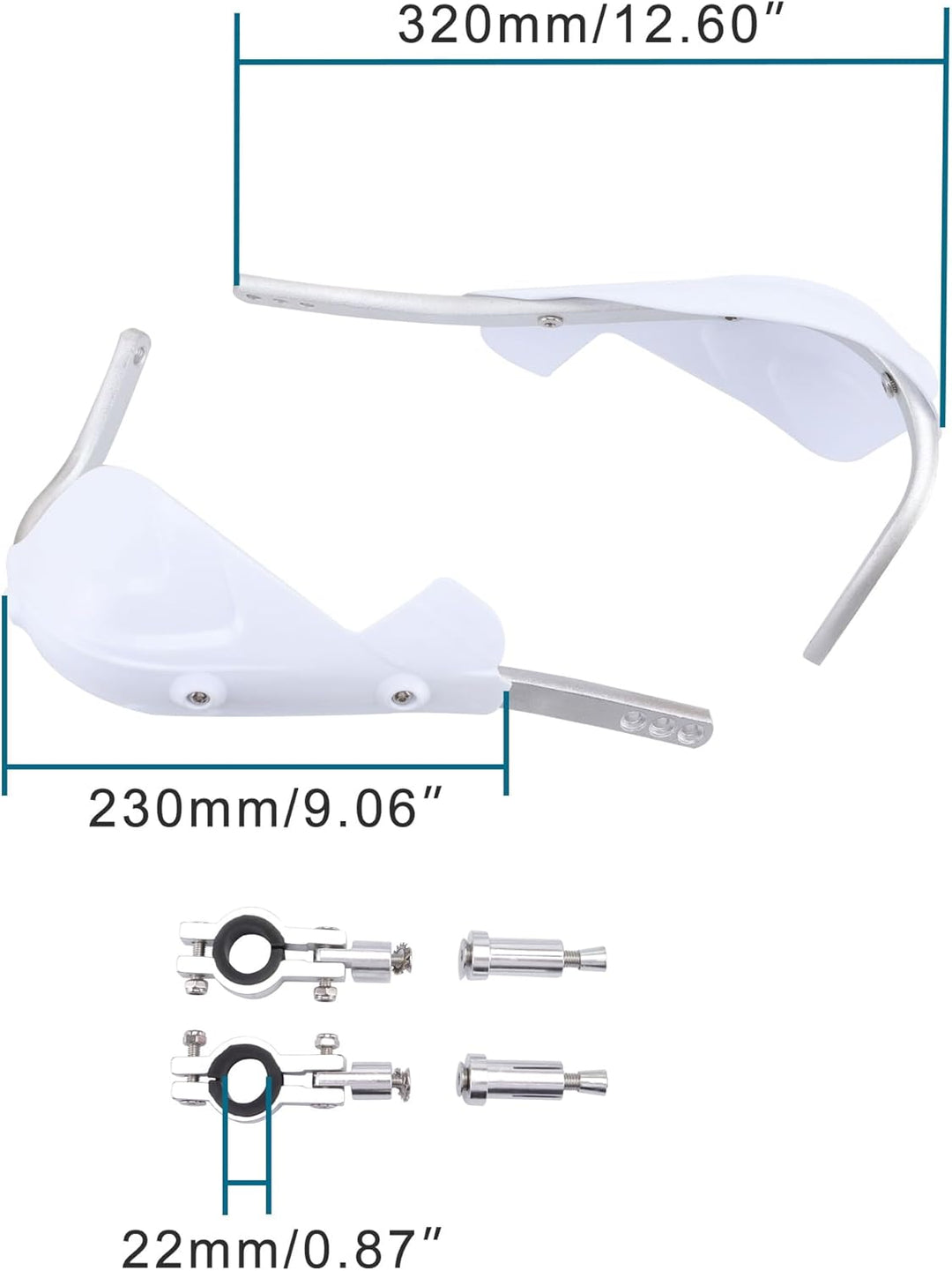 GOOFIT 22mm Handprotektoren Handguards Kit Aluminium Ersatz für Kawasaki Suzuki Motocross Motorrad P