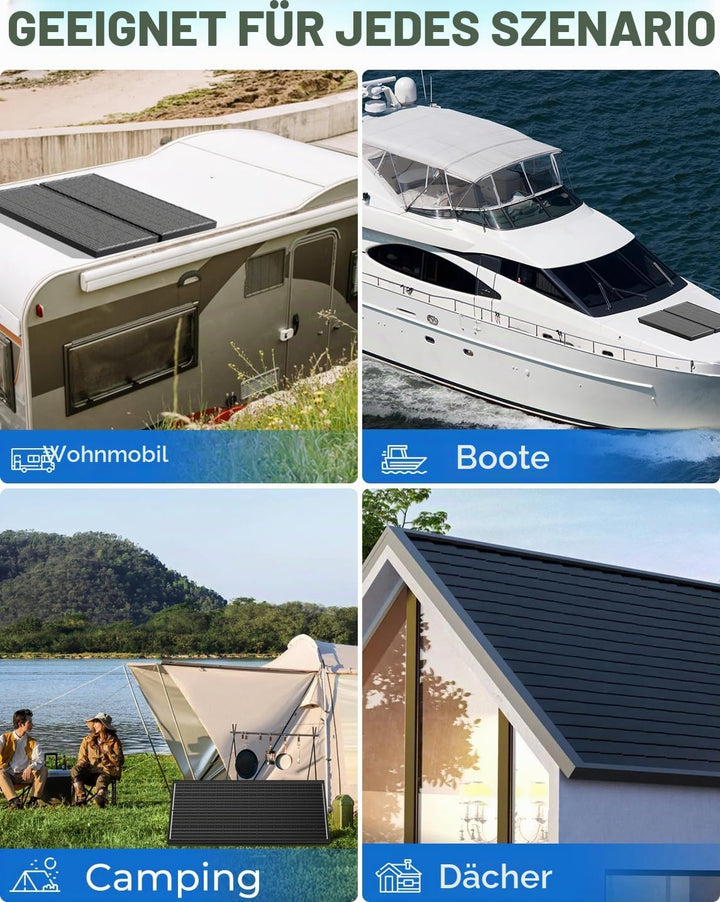 18BB 100Watt Solarpanel, N-Type 12 V 100 W Solarmodul, 25% Hocheffiziente Monokristalline PV-Module,