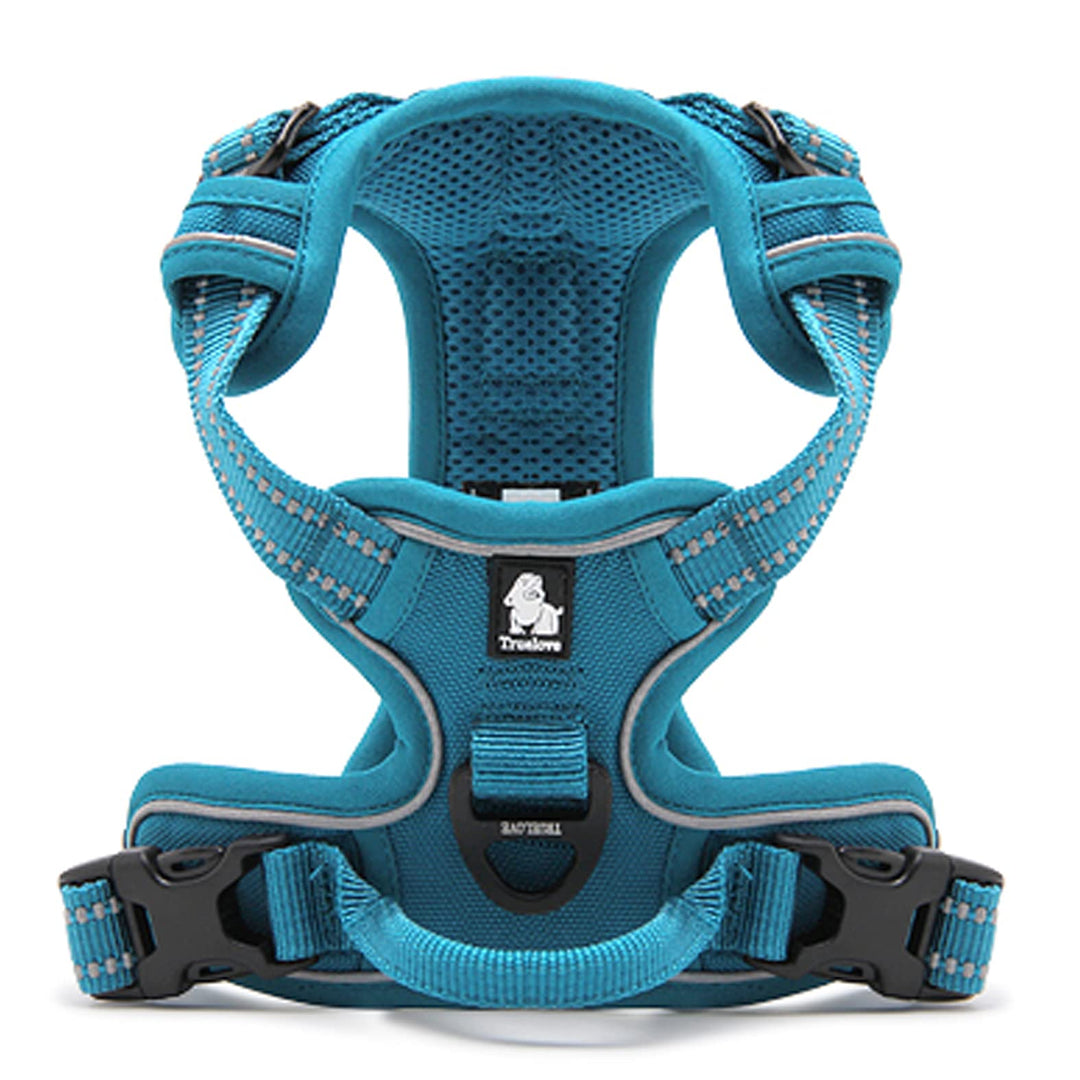 WINHYEPET Truelove Hundegeschirr No-Pull Reflektierendes verstellbar Haustiergeschirr mit 2 Leinencl
