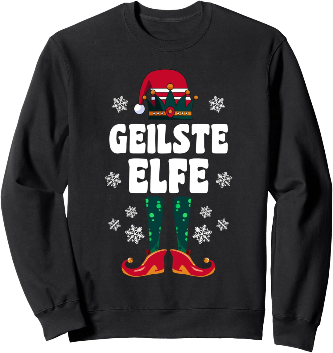 Geilste Elfe Familien Weihnachts Outfit Weihnachtself Sweatshirt