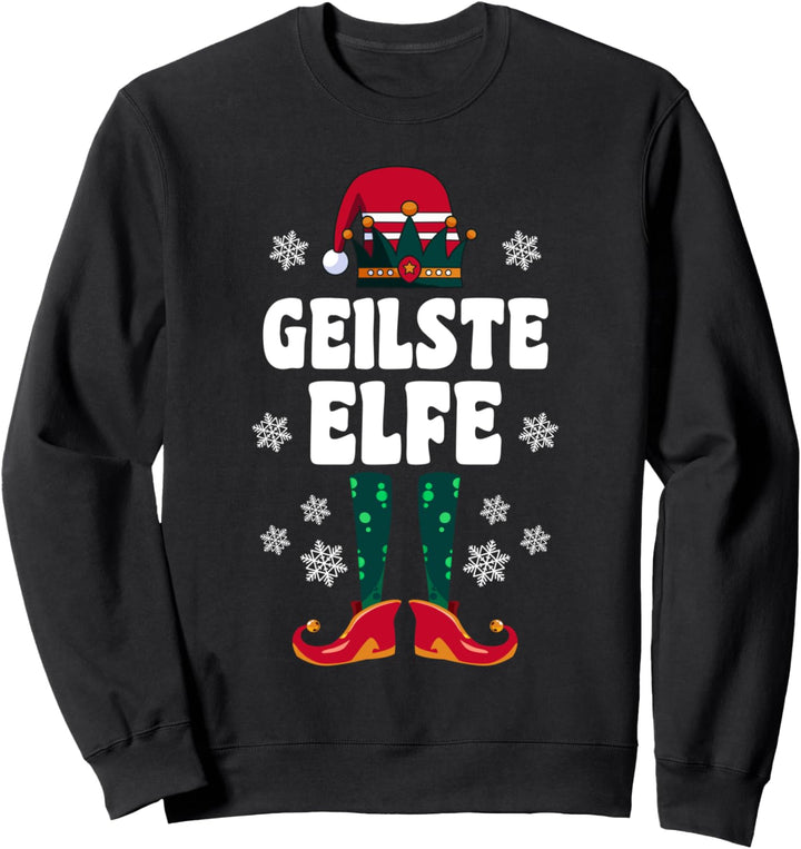 Geilste Elfe Familien Weihnachts Outfit Weihnachtself Sweatshirt