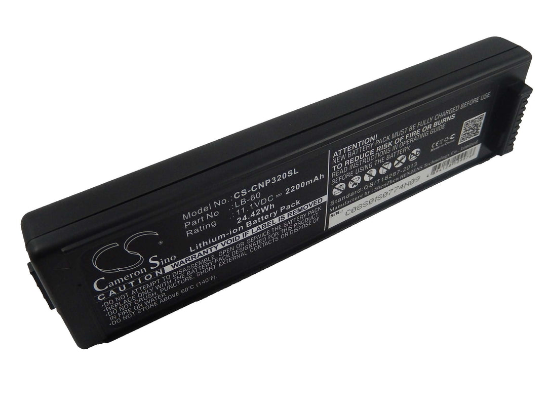vhbw Akku Ersatz für Canon 2446B003, LB-60, K30274 für Drucker Kopierer Scanner Etiketten-Drucker (2
