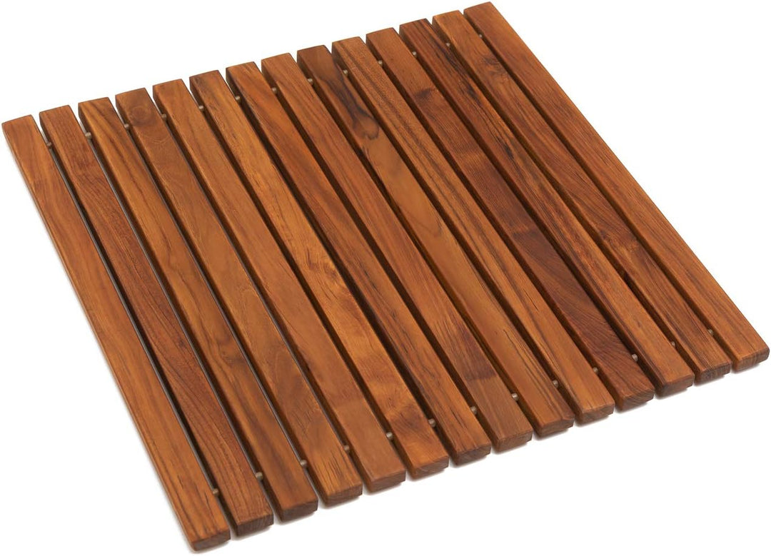 asinox TEK4H880 Duschmatte aus Teakholz, rollbar, 60 X 60 cm