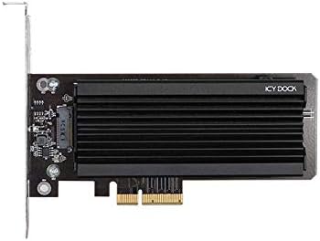 ICY DOCK EZConvert EX Pro MB987M2P-1B nimmt eine M.2 NVMe PCIe SSD bis 110mm Länge in einem PCIe 4.0