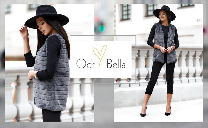 Och Bella Weste für Damen, Weich und Flauschig, Kurze Fellweste, Perfekt für Kältere Tage, Stylische