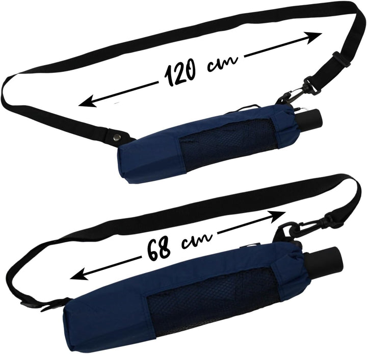 iX-brella Trekking XL Taschenschirm 115 cm gross mit Umhängetasche insignia blue, insignia blue