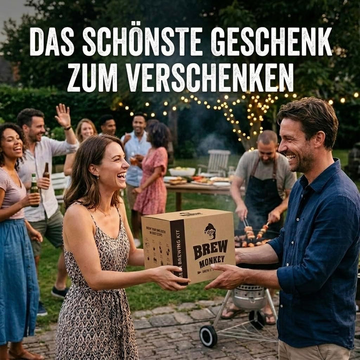 Brew Monkey® Bierbrauset Helles | Basic Set 5 Liter Bier | 6,4% Vol. | Bier Brauen Set | Männergesch