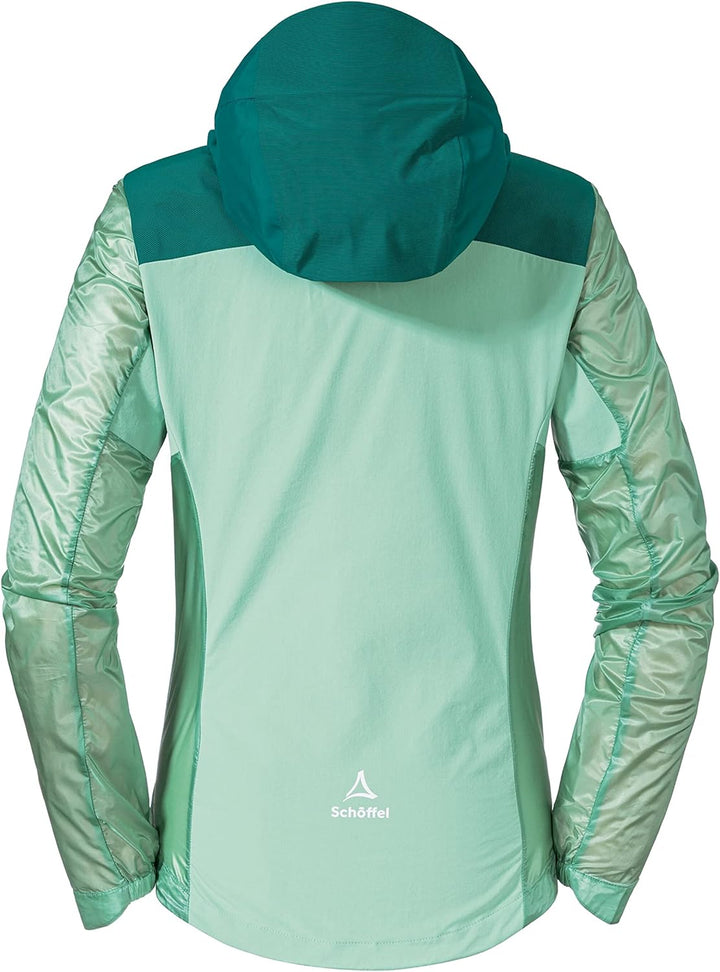 Schöffel Damen Hybrid Jkt Flow Trail L, extrem leichte, atmungsaktive MTB Jacke, wasserabweisende Fa