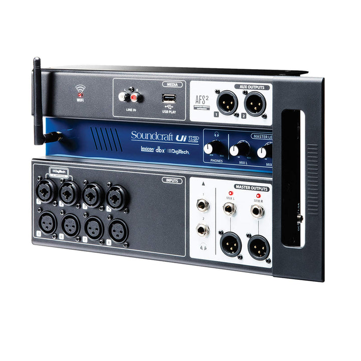 Soundcraft Ui12 Digitaler Mischer mit 12 Kanälen und Fernsteuerung, schwarz Kanal 12 12 Channel Schw