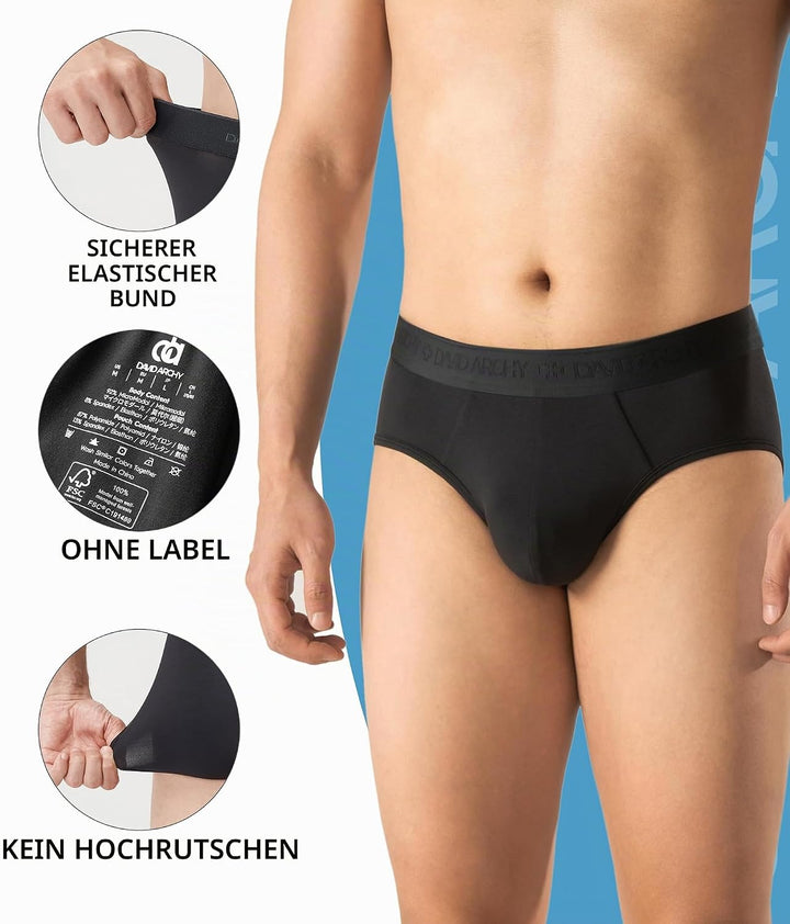 DAVID ARCHY Herren Boxershorts Mehrfachpack, Mirco Modal Stretcken Klassischer Retroshorts, Unterhos