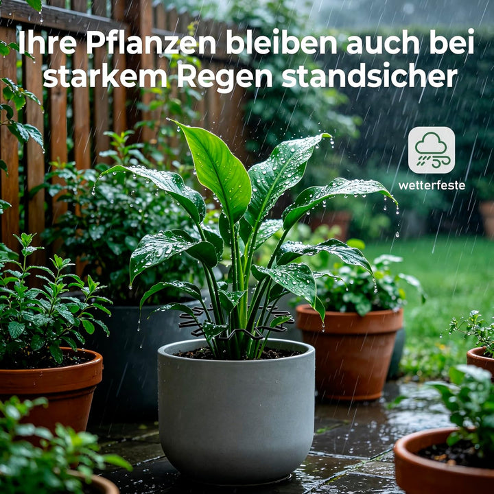 WUQNGI Pflanzenstütze, 10 Stück Staudenhalter Rund, Einstellbare Hortensien Stütze Ø 21,5 cm, Robust