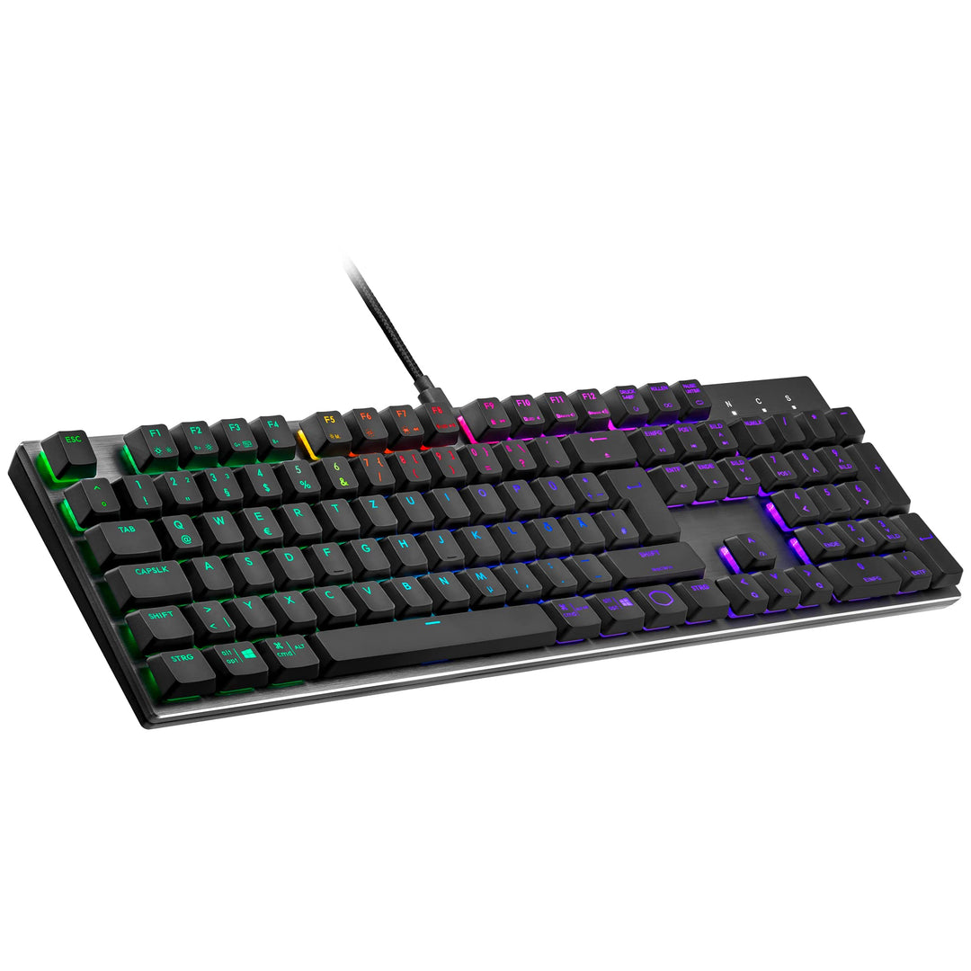 Cooler Master SK652 Mechanische Tastatur (Full-Size) – Mit flachen, schwebenden Tasten, RGB-Beleucht