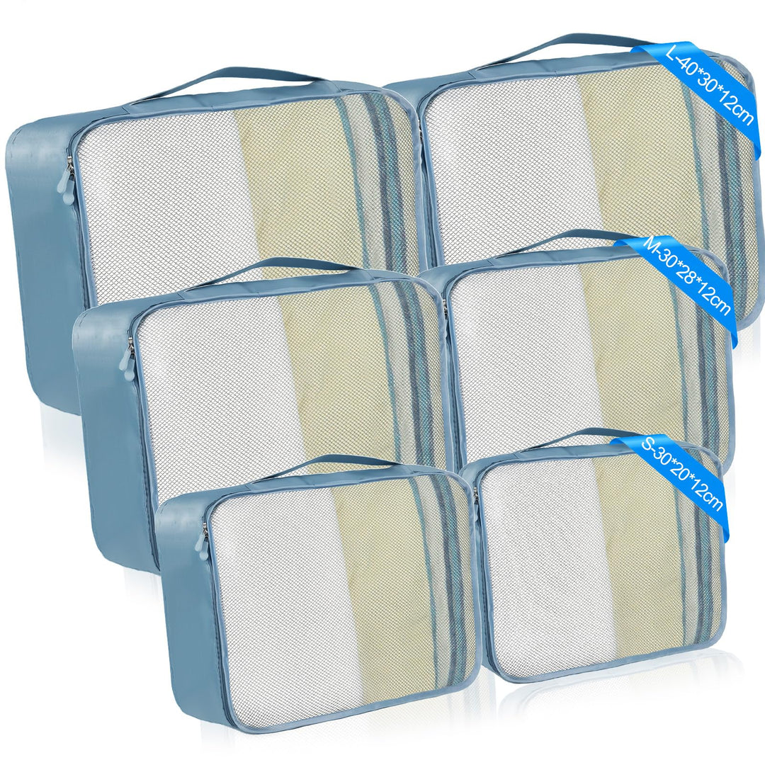 2 Large & 2 Medium & 2 Small Packing Cubes - Mischgrössen Koffer Organizer– Packwürfel von klein bis