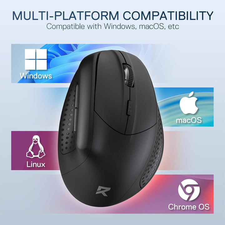Redragon BM-4033 Kabellose, ergonomische Vertikalmaus, 2,4-GHz-Verbindung, 5 DPI-Stufen bis zu 4000,