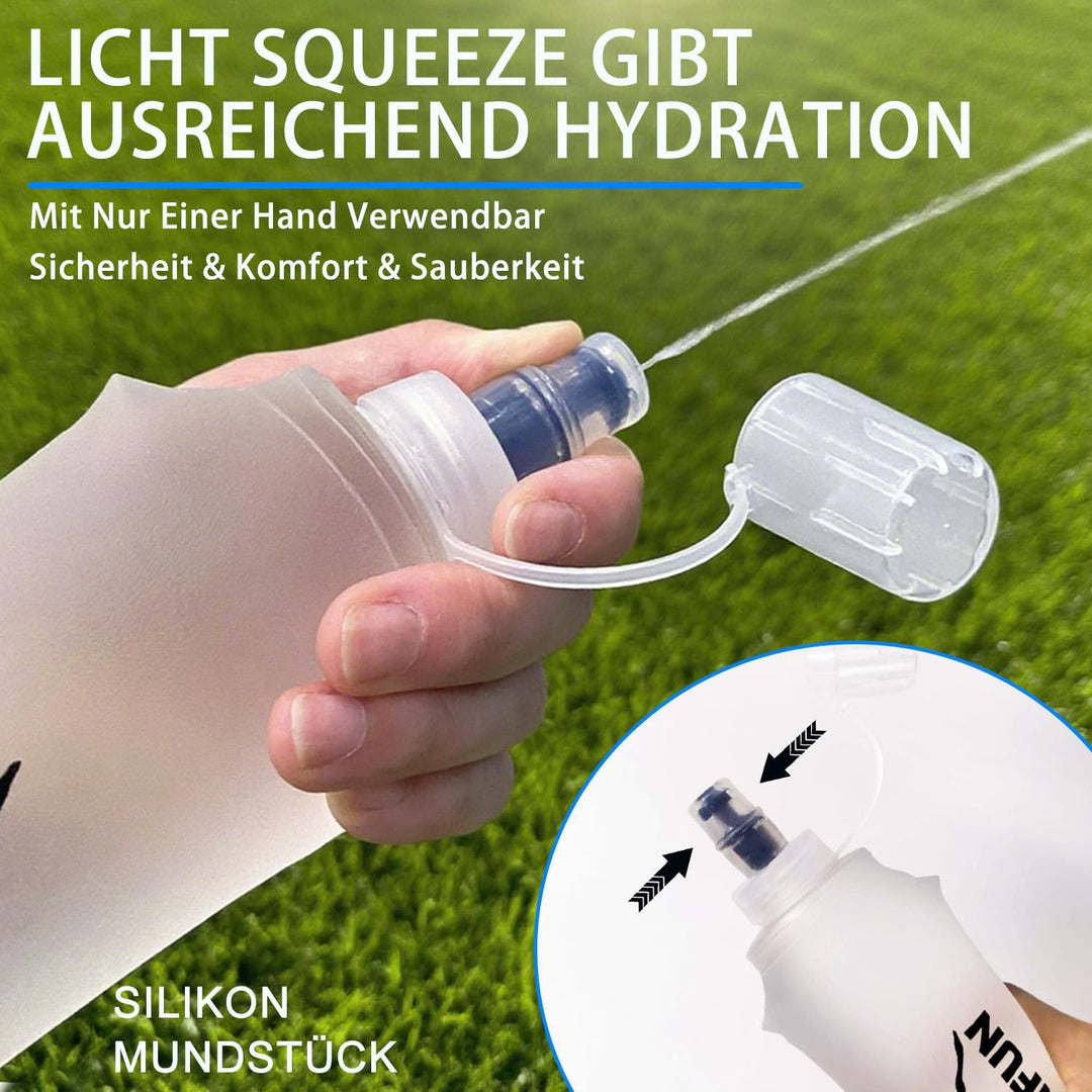 DNFUN Laufweste Damen Herren,verstellbare Trinkweste mit 1.5L Trinkflasche,5L Running Vest Trinkruck