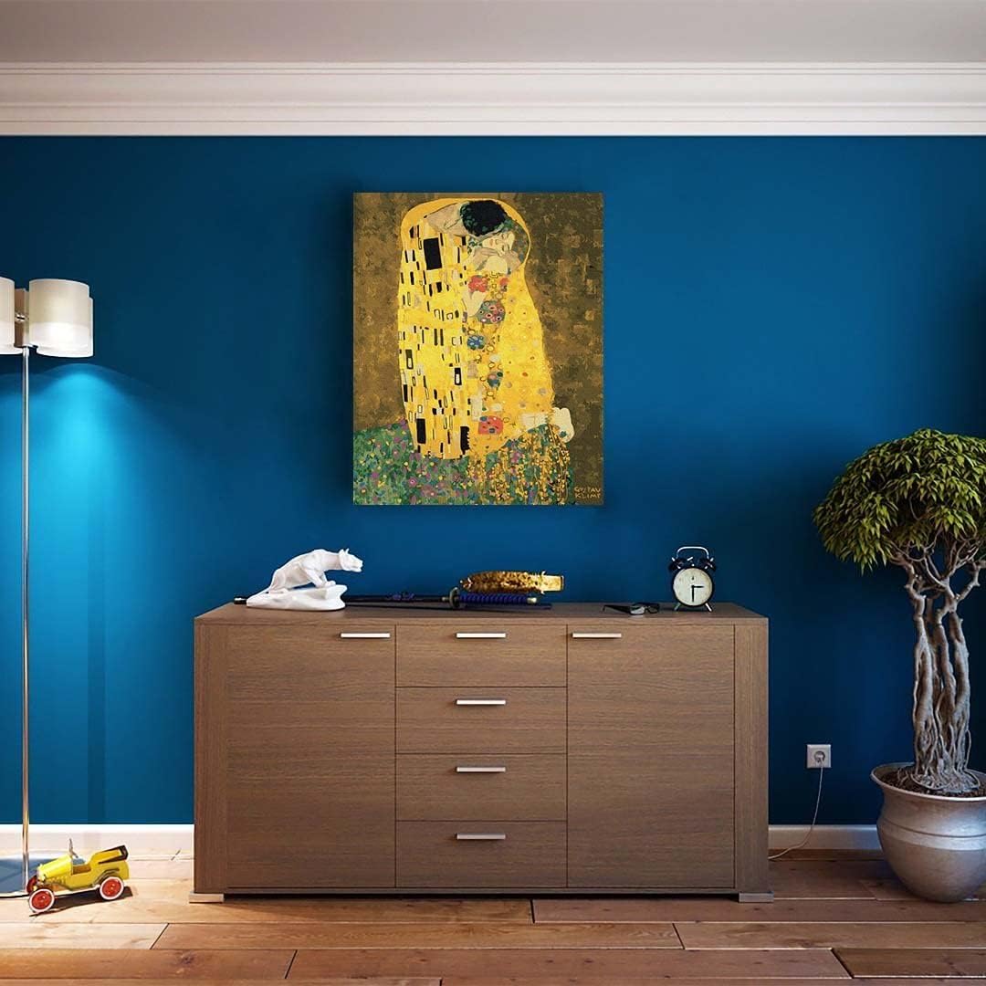 Artnapi Malen nach Zahlen Erwachsene mit Rahmen | DIY Handgemalt | Der Kuss Gustav Klimt | Kit für A