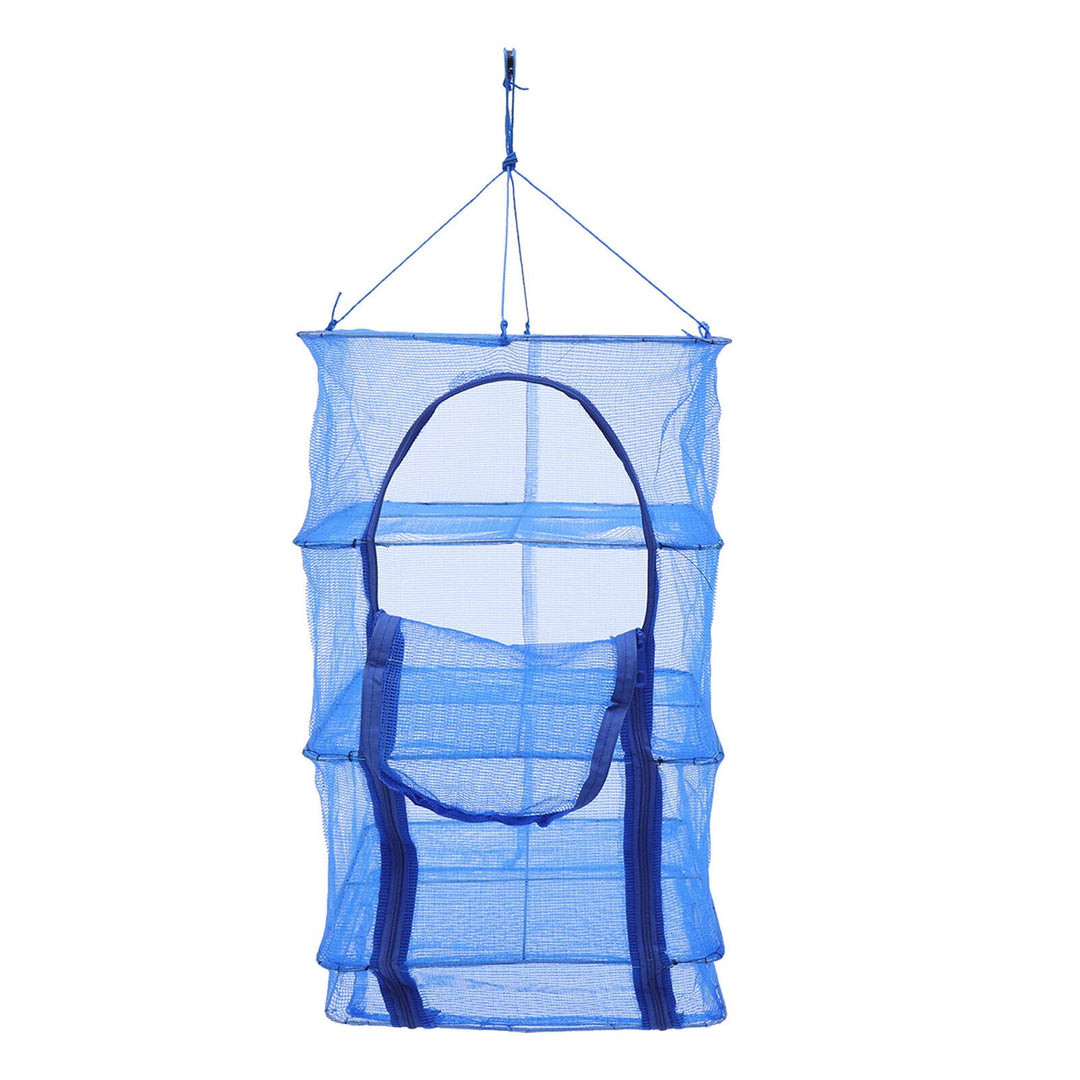 Trockennetz Kräuter 4 Lagen Fisch Gemüse Obst Drynet 35x35x65 cm hängende Trocknungsnetz Faltbare Tr