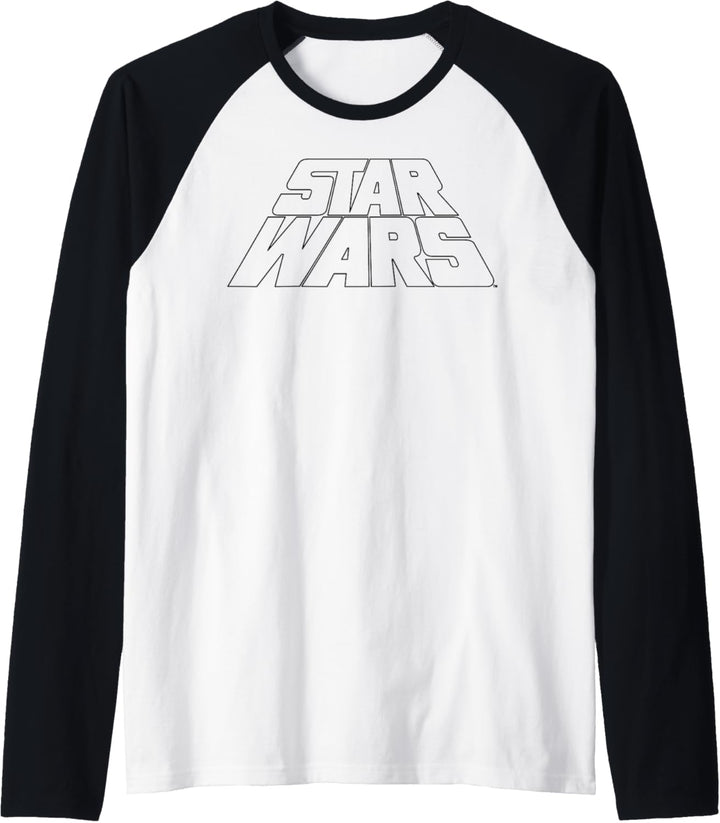 Star Wars Super Simple Transparent Outline Logo Raglan