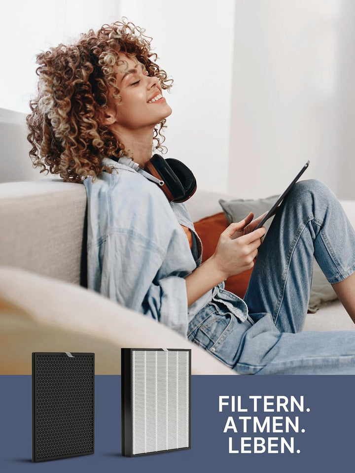 Comedes Ersatzfilterset kompatibel mit Philips AC3256/10, AC3259/10 und AC4550/10 Luftreiniger | HEP