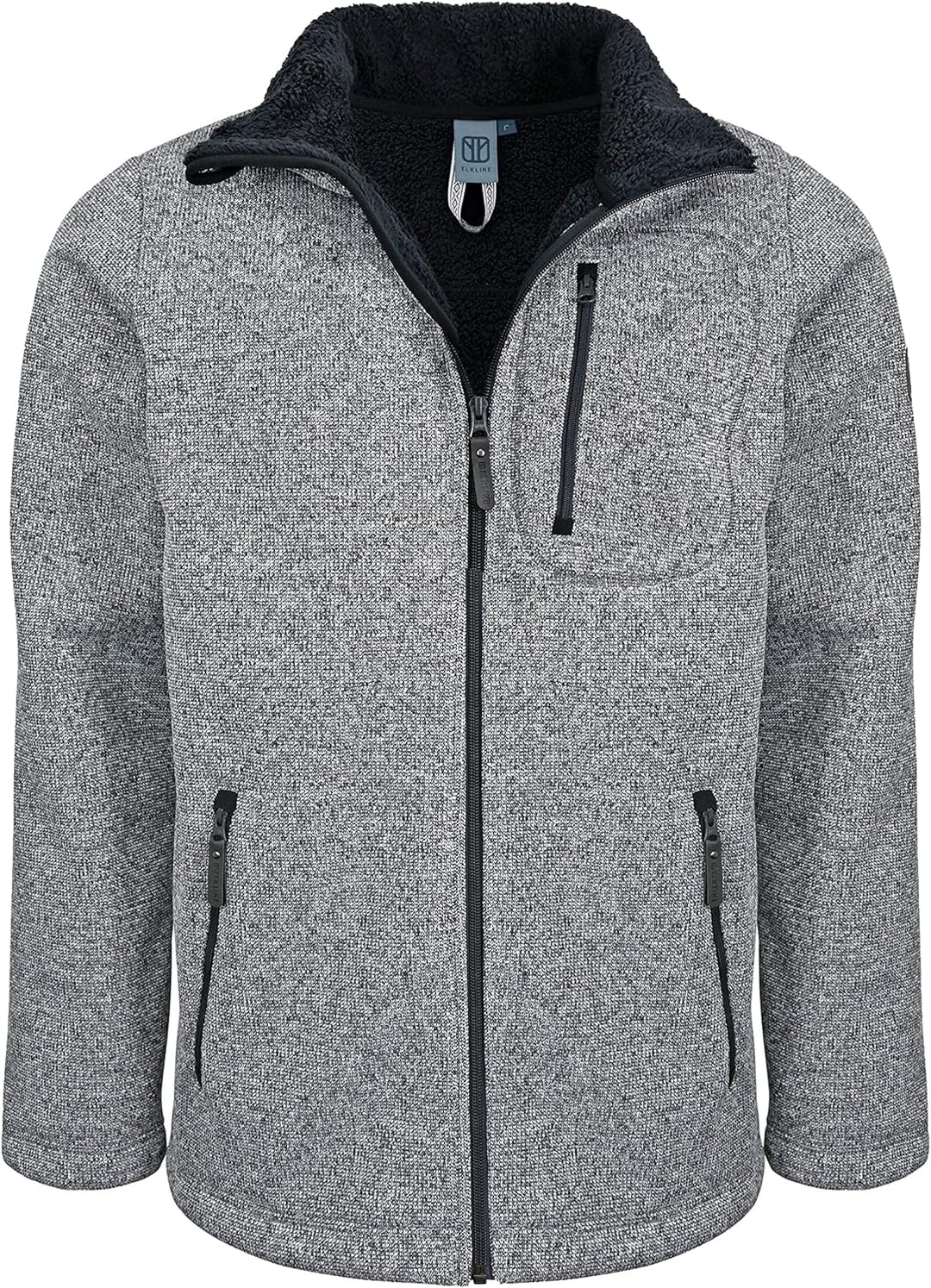 ELKLINE Herren Strickfleecejacke Fat Chance 1013043 XXL white - black, XXL white - black