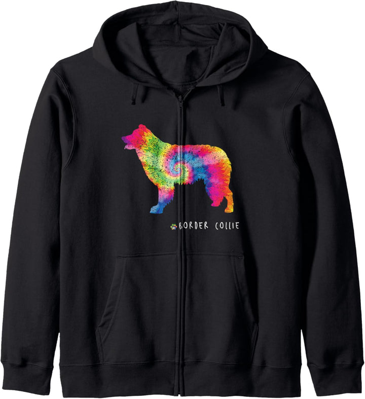 Border Collie Lover Niedlicher Welpe Hundebesitzer Hippie Kapuzenjacke