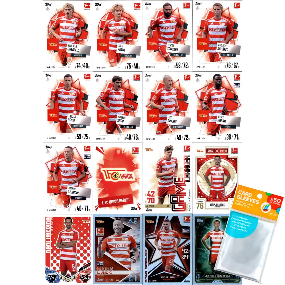 Bundle mit Topps Match Attax Bundesliga - 2025/26 - Mannschaftspaket - 1. FC Union Berlin + Exklusiv
