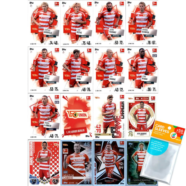 Bundle mit Topps Match Attax Bundesliga - 2025/26 - Mannschaftspaket - 1. FC Union Berlin + Exklusiv