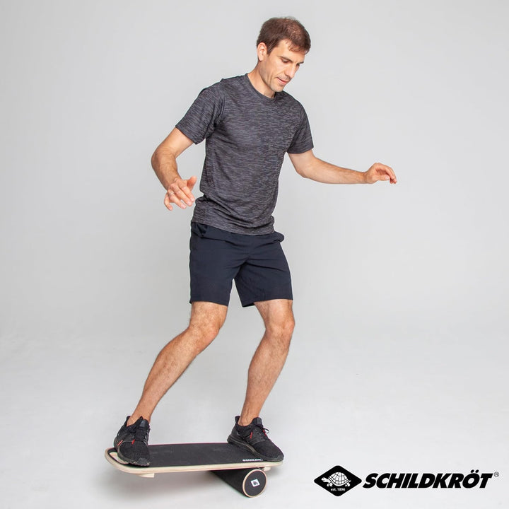 Schildkröt Wooden Balance Board aus Echtholz, Gleichgewichtsboard für Indoor-Surfen und Skaten, Core
