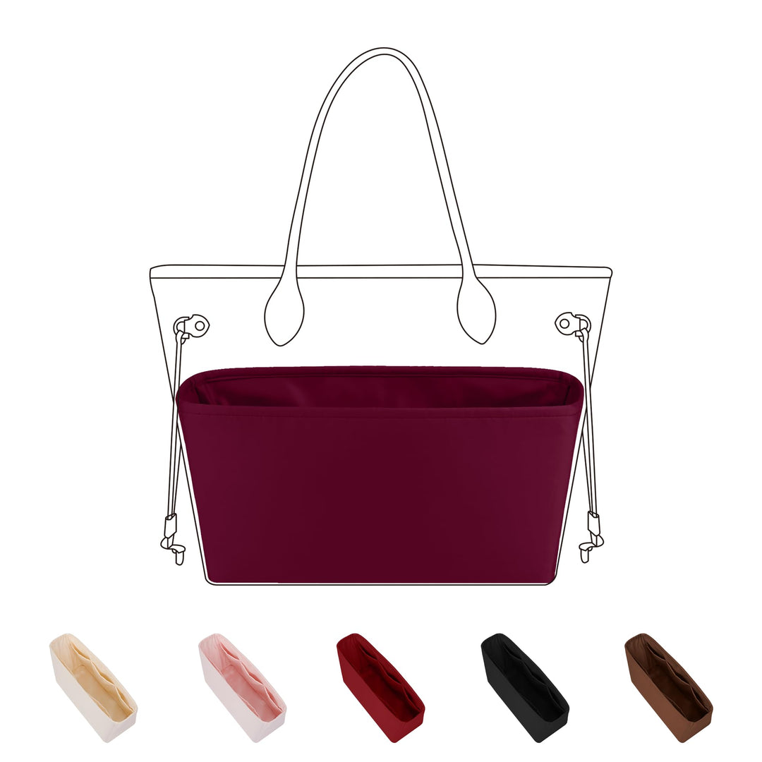 DGAZ Handtaschen Organizer Einsatz für LV Neverfull PM/MM/GM Taschen, Seide Tasche in Tasche Organiz