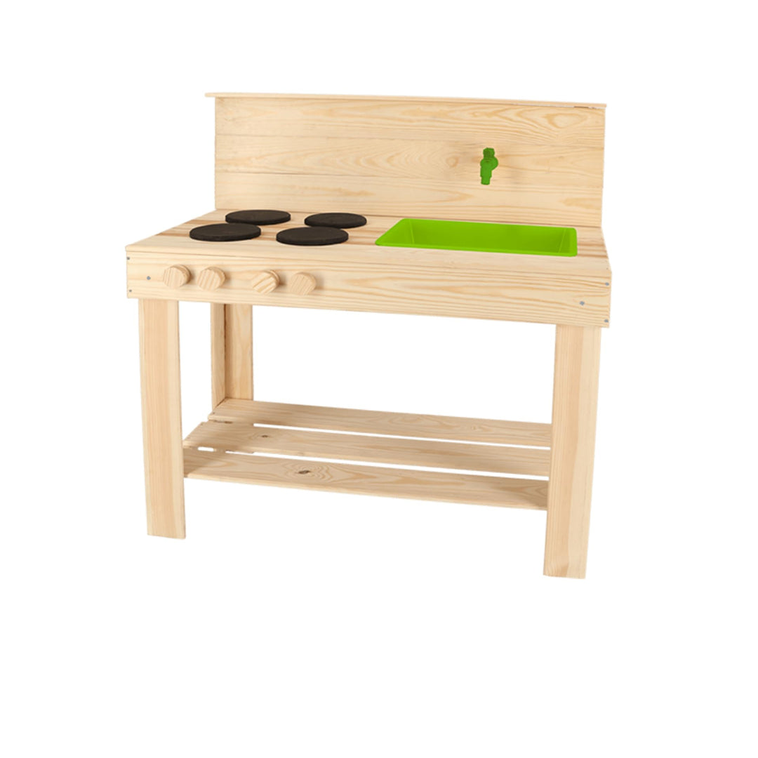 Esschert Design Outdoor Spielküche Grösse M aus Holz – stabile Matschküche aus massivem Kiefernholz