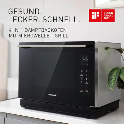 Panasonic NN-CS89LBGPG 4in1 Kombi Mikrowelle Dampfbackofen, 1000, 31 liters, Schwarz-Edelstahl