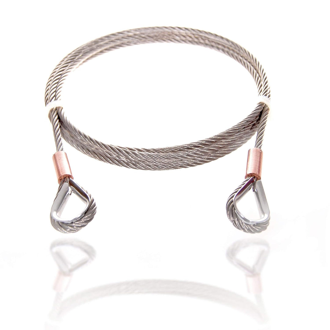 Drahtseile24 Edelstahlseil mit Kauschen, Edelstahl Stahlseil mit Kauschen | V4A AISI 316 | Ø8mm / 70