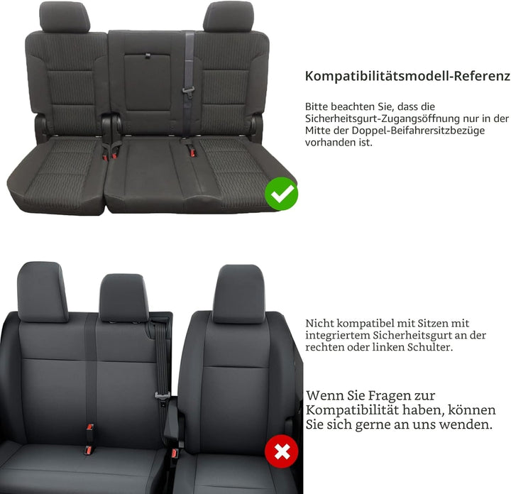 TOYOUN Universal Auto Van Sitzbezüge Komplettes Set für 5-Sitzer, Vordersitzbezüge mit 1+2 Doppelsit