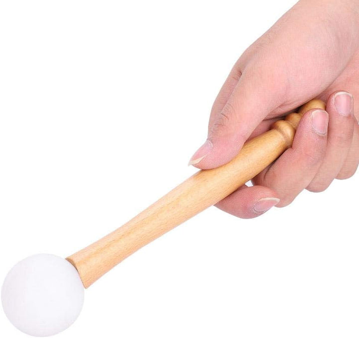 Klangschalenschlägel, mit Holzgriff und Gummi-O-Ring, Schlaginstrumententeile zum Spielen von Klangs