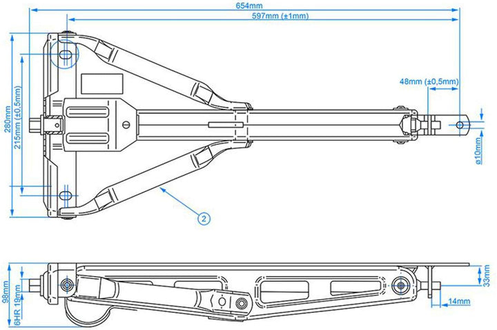 PROPLUS Ausdrehstütze Stützfuss Steckstütze Wohnwagen 19mm Kurbelstützen 600kg