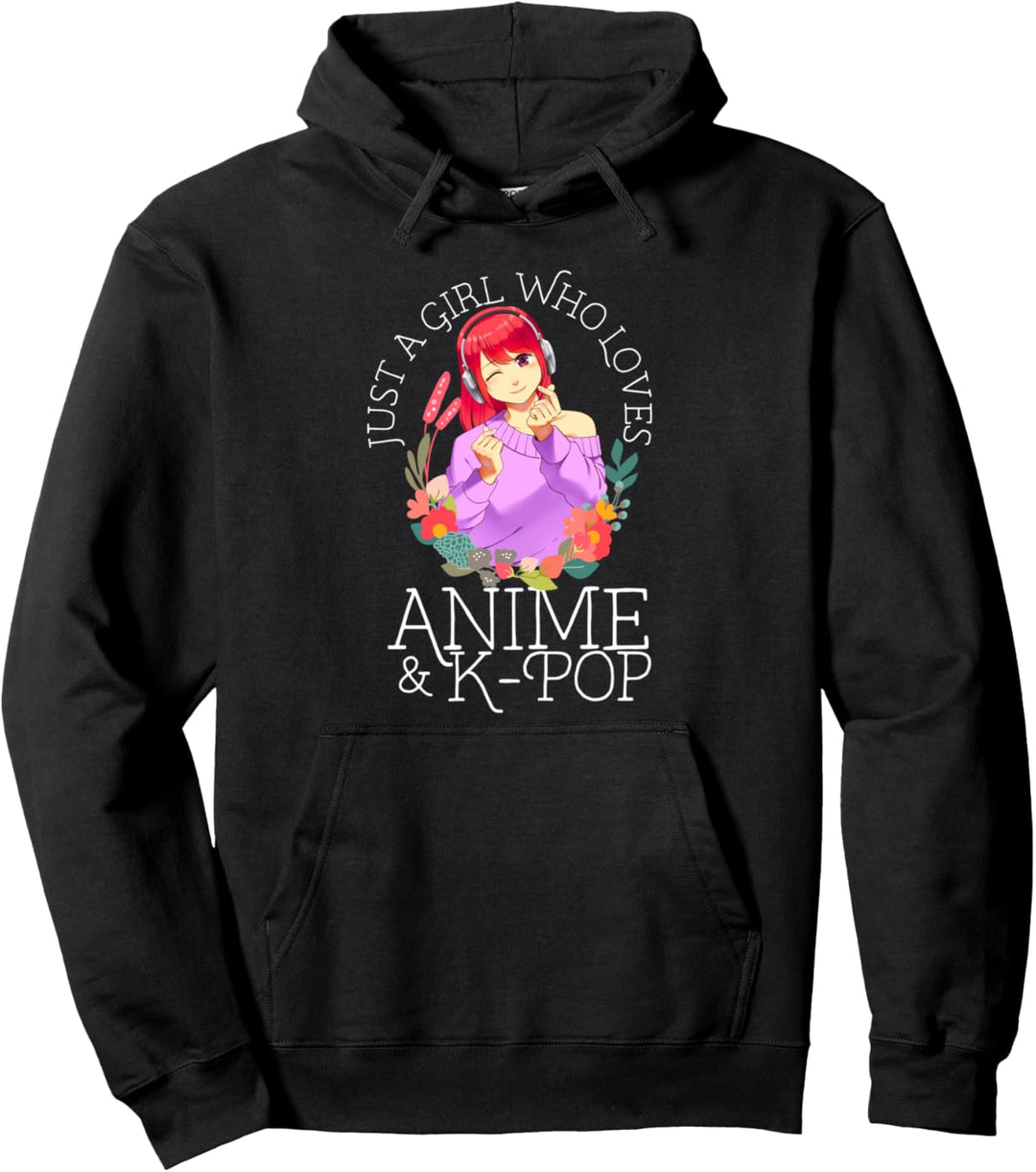 Nur Ein Mädchen Das Kpop Und Anime Für Teenager-Frauen Liebt Pullover Hoodie