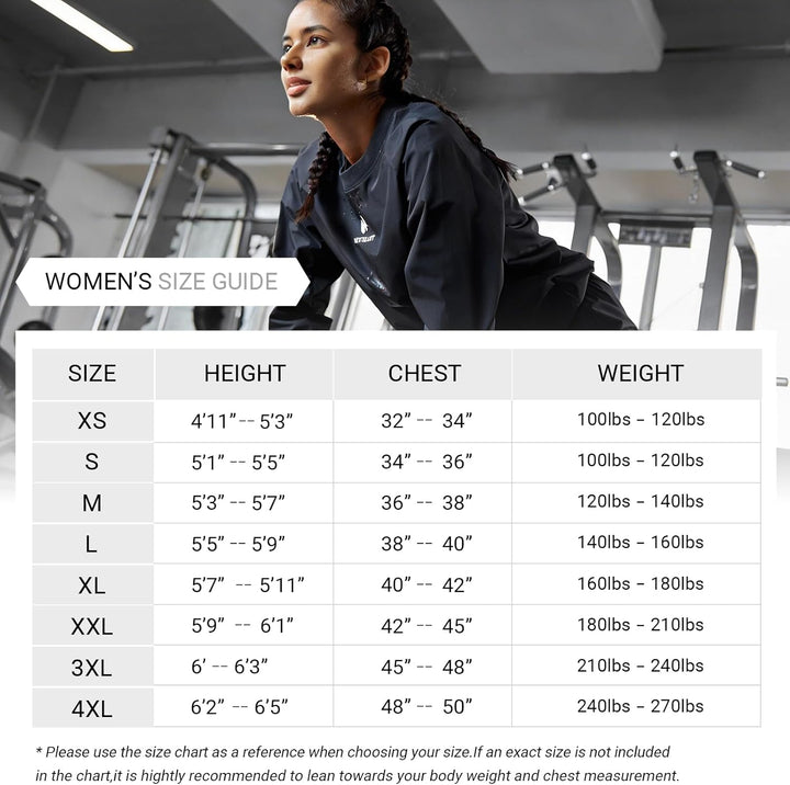 HOTSUIT Saunaanzüge Damen Sauna Sportanzug Schwitzanzug Fitness Sportshirt Trainingshose Schwarz S
