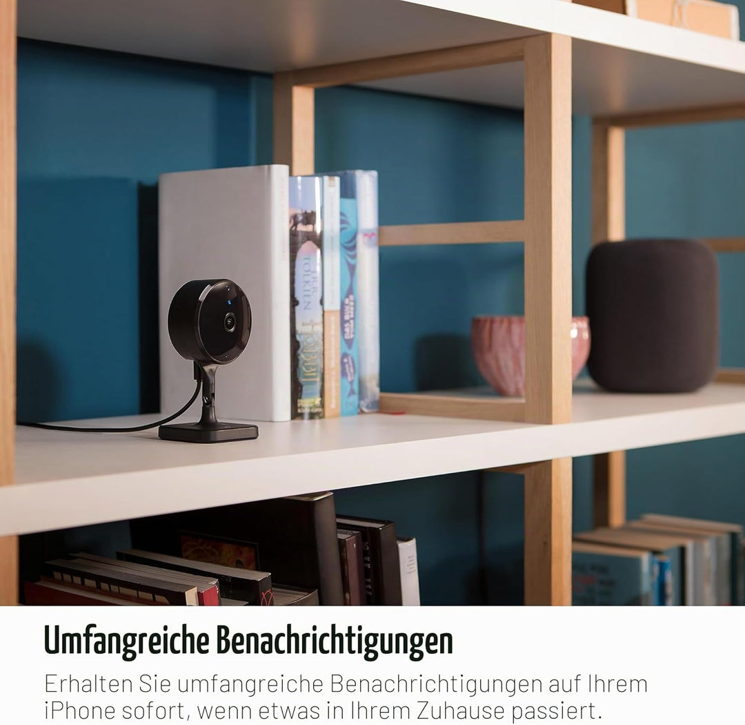 Eve Cam - Smarte Innenkamera, 1080p-Auflösung, WLAN, 100 Prozent Privatsphäre, HomeKit Secure Video,