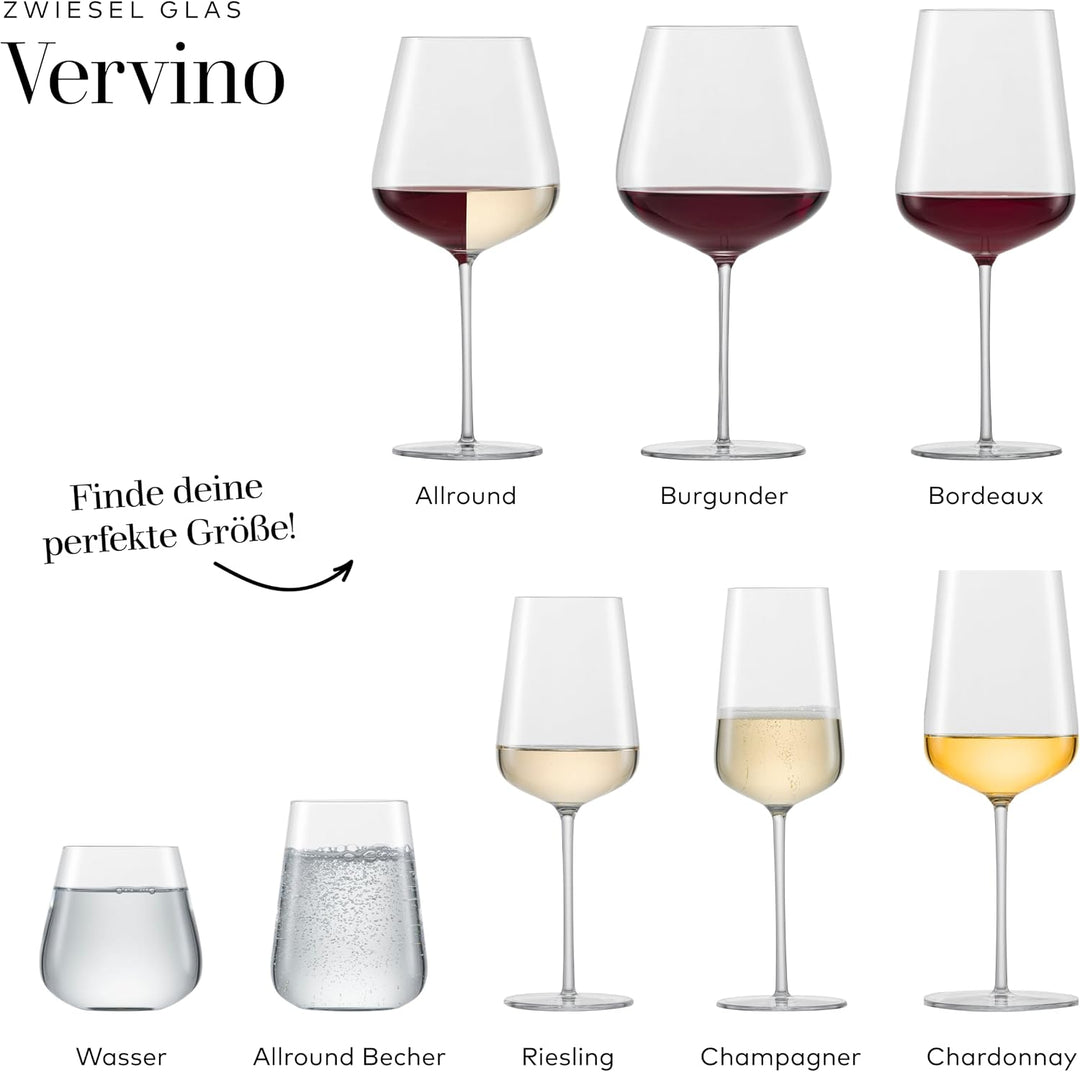 Zwiesel Glas Champagnerglas Vervino (2-er Set), edle Sektgläser mit Moussierpunkt, spülmaschinenfest
